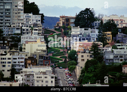 LOMBARD STREET SAN FRANCISCO KALIFORNIEN Stockfoto