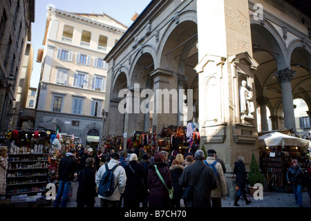 Marktplatz in Florenz, Italien Stockfoto