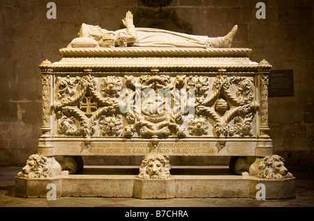 Grabstätte von Vasco da Gama, Kloster de Los Jerónimos Kirche Stockfoto