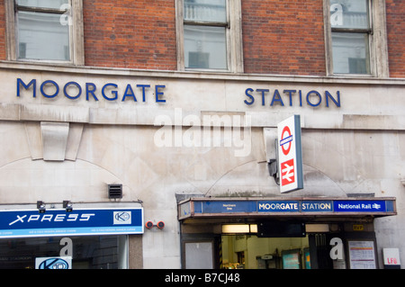 Moorgate Station, London, England, UK Stockfoto