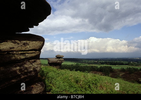 Natürlichen Felsformationen an Nidderdale, Yorkshire Stockfoto