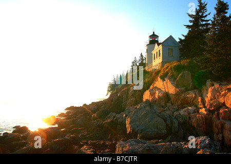 Bass Harbor Head Leuchtturm Licht Stockfoto