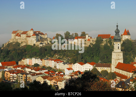 alte Stadt und Burg, Deutschland, Bayern, Burghausen Stockfoto