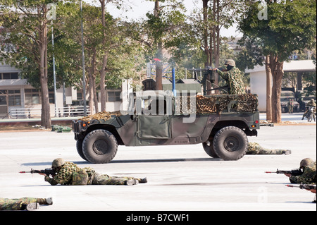 Taiwanesische Krieg Übung beim 58. Artillerie-Befehl, Taichung, Taiwan Stockfoto