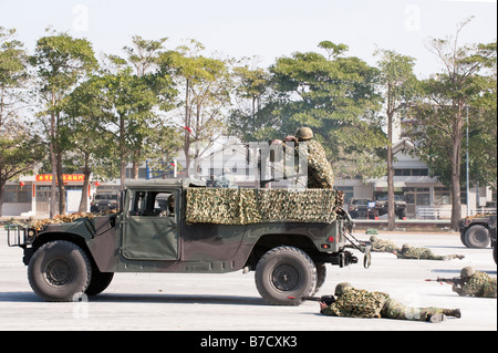 Krieg-Übung beim 58. Artillerie-Befehl, Taichung, Taiwan Stockfoto
