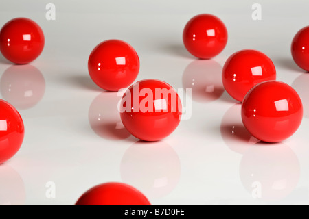 Verstreuten Snooker Kugeln Stockfoto