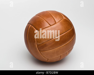 Ein Leder-Sport-ball Stockfoto