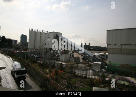 Hanson fertig gemischte Betonwerk auf London Olympiastadion Baustelle Stockfoto