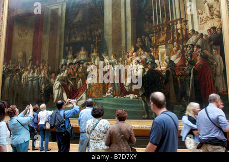 Die Krönung des Napoleon-Gemäldes, Louvre-Museum. Paris Stockfoto