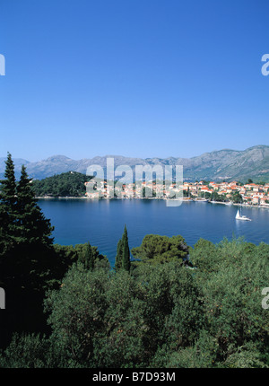 Zupa, Cavtat, tagsüber Buchtblick Stockfoto