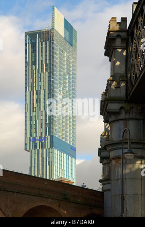 Beetham Tower, auch bekannt als das Hilton Tower von Castlefield Kanal-Becken, Manchester, England, UK Stockfoto