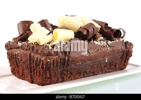 Ein ganze Schokolade Rührkuchen. Stockfoto