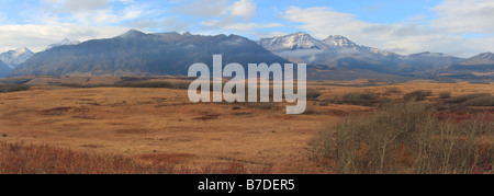 Felsigen Strecke der Waterton Lakes National Park von Blut Indianerland, Alberta Stockfoto