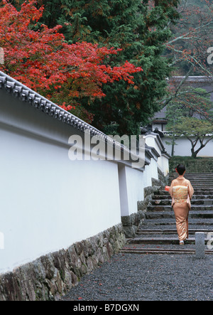 Frau trägt Kimono Stockfoto