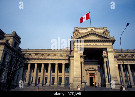 Palast der Justiz, Palacio de "Justicia, Paseo de La Republica, Provinz Lima Lima, Peru Südamerika Stockfoto