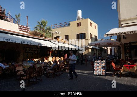 Griechenland-griechisches Restaurant in Rodos Stockfoto