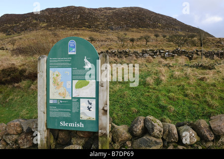 Melden Sie sich am Fuße des Slemish, County Antrim, Nordirland. Stockfoto