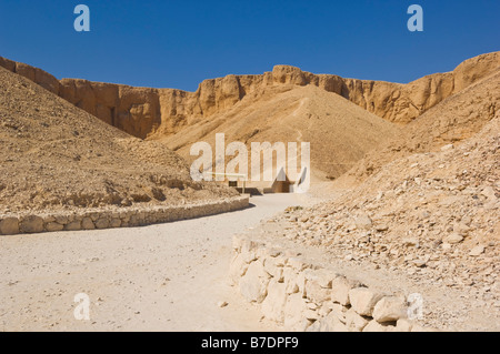 Eingang zum Grab von Pharao Ramses VII Tal der Könige Westbank von Luxor Ägypten Middle East Stockfoto