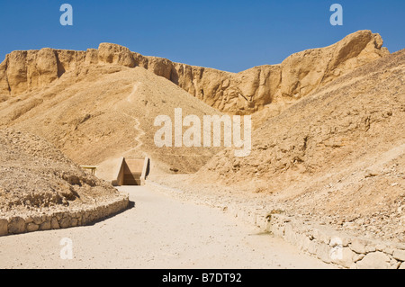 Eingang zum Grab von Pharao Ramses VII Tal der Könige Westbank von Luxor Ägypten Middle East Stockfoto