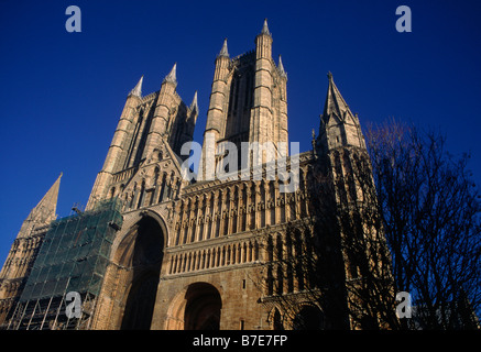 Kathedrale Spire Gerüste auf Vorderseite LINCOLN LINCOLNSHIRE ENGLAND Stockfoto