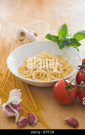 Spaghetti dish Stockfoto