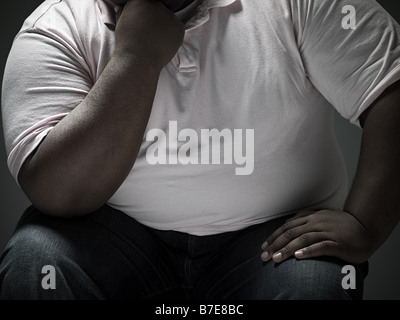 Übergewichtiger Mann Stockfoto