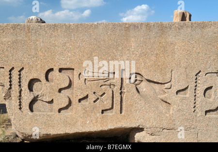 Broken Obelisk Ramses II Tanis Ägyptens 081111 31925 Stockfoto