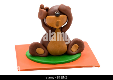 zuckerhaltige Figur Spielzeug Dekoration Zucker Schokolade kleine Stückchen Dessert Karamell Geschmack Favorit genießen Ornamentik Dekoration Stockfoto