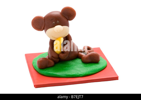 zuckerhaltige Figur Spielzeug Dekoration Zucker Schokolade kleine Stückchen Dessert Karamell Geschmack Favorit genießen Ornamentik Dekoration Stockfoto