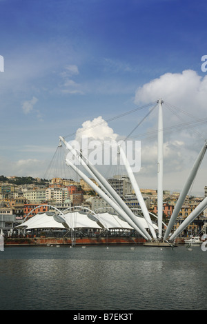 Die Bigo von Renzo Piano, Genua alten Hafen Porto Antico, Italien Stockfoto