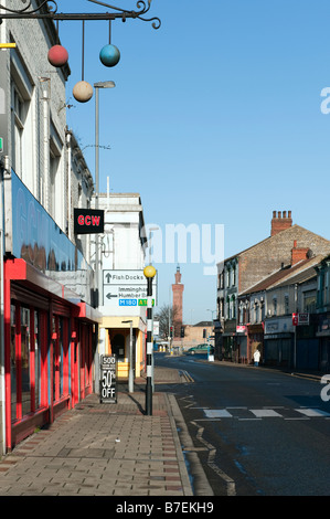 Freeman Street in Grimsby, North East Lincolnshire. Great Britain Stockfoto