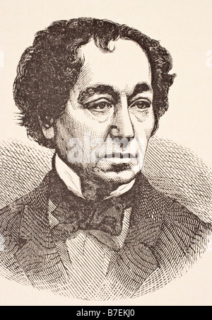 Benjamin Disraeli, 1804 - 1881. 1. Earl of Beaconsfield. Britische Staatsmann der Konservativen Partei und Premierminister Stockfoto