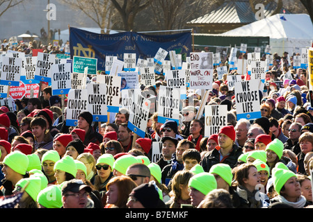 Pro-Life-Fans halten "Wir wählen" Picket Lebenszeichen - Washington, DC USA Stockfoto