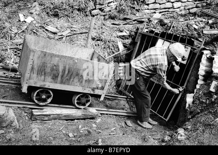 Harvey Gwilliam Kumpel bei seinem Cannop Drift Kohlebergwerk im Forest of Dean Gloucestershire England UK Stockfoto