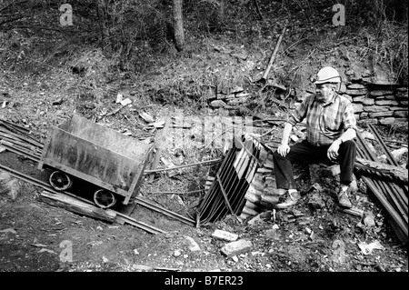 Harvey Gwilliam Kumpel bei seinem Cannop Drift Kohlebergwerk im Forest of Dean Gloucestershire England UK Stockfoto