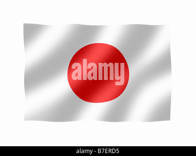 Japan Japanisch Rising Sun Flagge Stockfoto