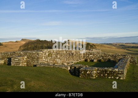 Dh HADRIANS WALL NORTHUMBRIA Vercovicivm Housesteads Roman Fort Northumberland National Park Großbritannien Stockfoto