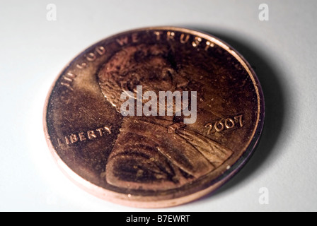 Eine 2007 Lincoln US-Cent Stockfoto