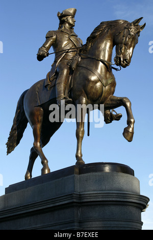 Statue von George Washington, Boston Common, Boston, Massachusetts, USA Stockfoto