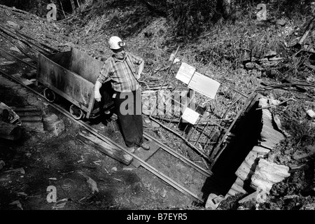 Harvey Gwilliam Kumpel bei seinem Cannop Drift Kohlebergwerk im Forest of Dean Gloucestershire England UK Stockfoto