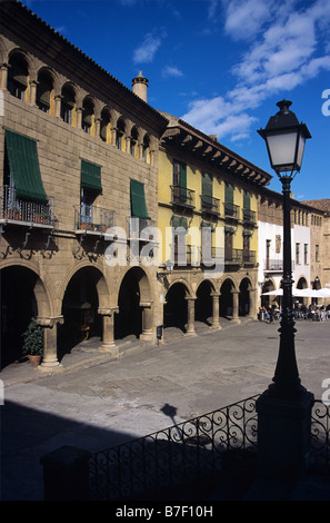 Plaza Mayor im spanischen Dorf ("Poble Espanyol"), Montjuic, Barcelona, Spanien Stockfoto