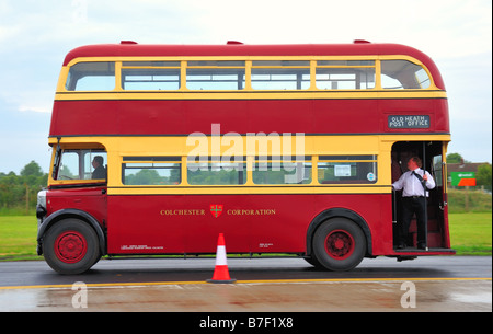 Vintage roten Doppeldecker-bus Stockfoto