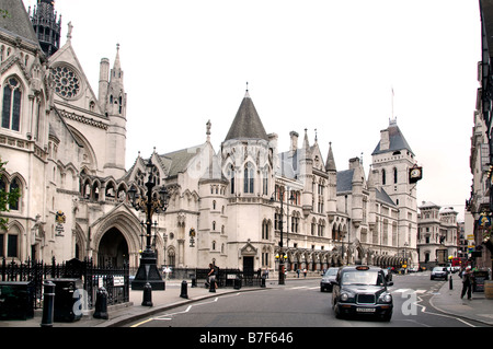 London die Royal Courts of Justice das Gesetz Gerichte Strang Fleet Street Holborn viktorianischen Gotik Stockfoto