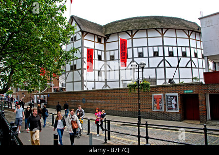 Sheakspeare Globe Theatre London Tudor-Theater-Performance-Bühne Südufer Stockfoto