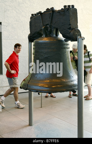 Die Liberty Bell, Unabhängigkeit nationaler historischer Park, Philadelphia, Pennsylvania, USA Stockfoto