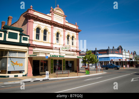 Stadtzentrum Geschäfte, King Street, Temuka, Canterbury, Neuseeland Stockfoto