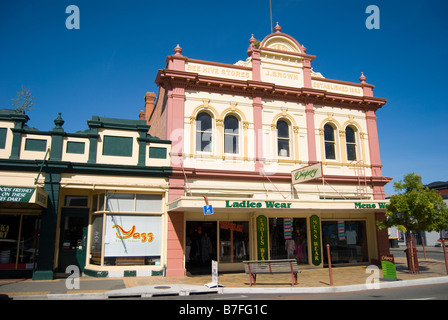 Stadtzentrum Geschäfte, King Street, Temuka, Canterbury, Neuseeland Stockfoto