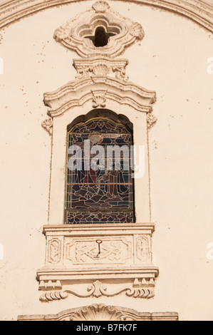 Eine Kirche gebeizt Glas Fenster 10 11 2008 Sao Francisco Fluss Penedo Alagoas Brasilien Stockfoto