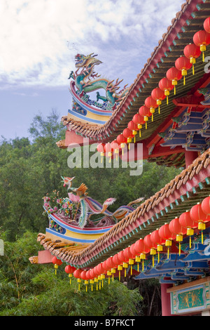 Dekoration auf den Thean Hou chinesischen Tempel, Kuala Lumpur, Malaysia Stockfoto