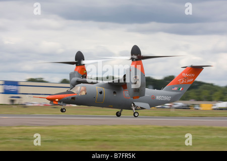 Bell/Agusta BA609 zivilen zweimotorigen Tiltrotor VTOL Flugzeug an der Farnborough International Airshow 2008, England, UK. Stockfoto